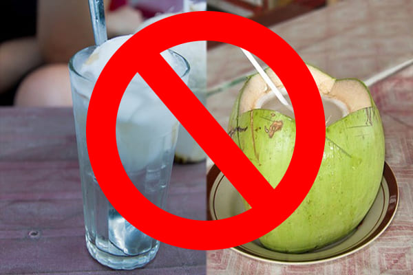 Không nên uống nước dừa lạnh khi đến ngày hành kinh