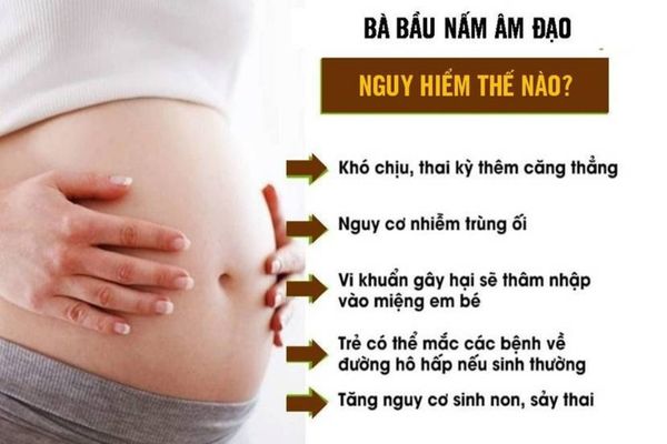 Nấm âm đạo khi mang thai ảnh hưởng đến sức khỏe của cả mẹ và bé